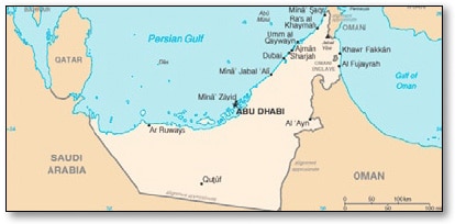 united arab emirates map